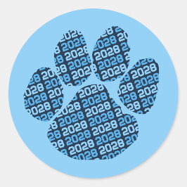 Adesivo Azul Bebê Claro & Azul Marinho Ano de Conclusão Pa