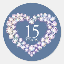 Adesivo Azul cardíaco no aniversário de 15 anos