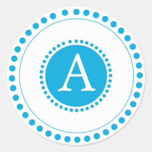Adesivo Azul-céu - selos de envelope personalizados