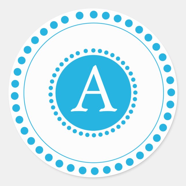 Adesivo Azul-céu - selos de envelope personalizados (Frente)