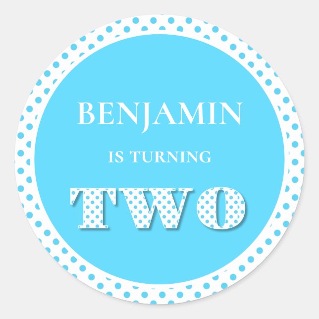 Adesivo Azul claro girando duas Bolinhas (Frente)