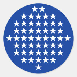 Adesivo Azul com 50 Estrelas Brancas Tema de Bandeira Amer