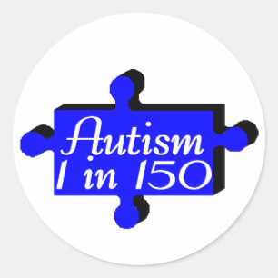 Adesivo Azul da parte do quebra-cabeça do autismo