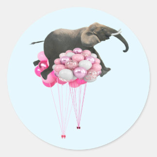 Adesivo Azul de Elefante Flutuante