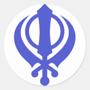 Adesivo Azul de Khanda do sikh