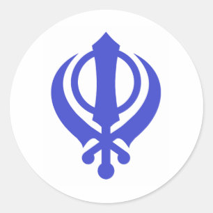 Adesivo Azul de Khanda do sikh