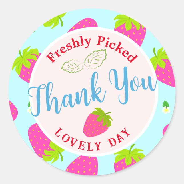 Adesivo Azul de Morango (Frente)