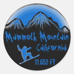 Adesivo azul de neve da Mammoth Mountain Californi