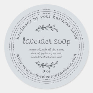 Adesivo Azul de sabão de Lavanda artificial à mão