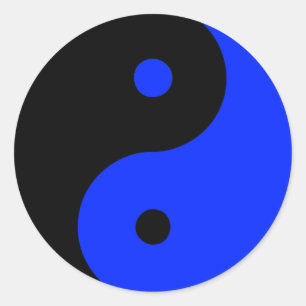 Adesivo Azul de Taijitu do chinês do sinal do taoísmo de