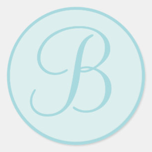 Adesivo Azul do Aqua ou selos Monogrammed do envelope da