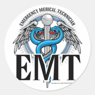 Adesivo Azul do Caduceus de EMT