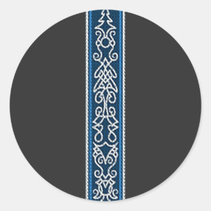 Adesivo Azul do teste padrão de Viking