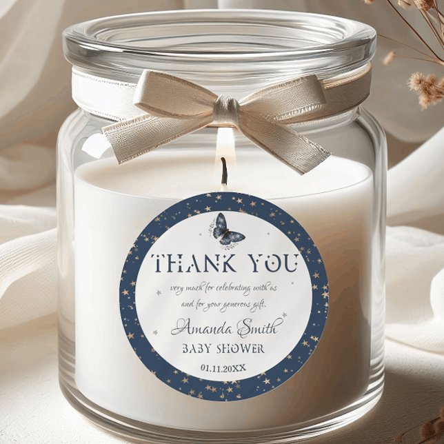 Adesivo Azul, Dourado Céu Magnético, Chá de fraldas (Criador carregado)