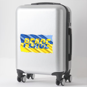 Adesivo Azul e Amarelo Ucrânia inspiram sem guerra de paz