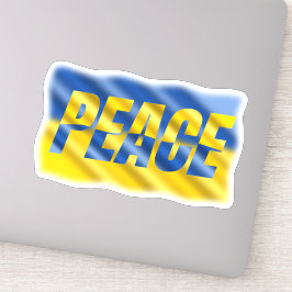 Adesivo Azul e Amarelo Ucrânia inspiram sem guerra de paz