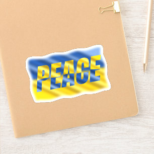 Adesivo Azul e Amarelo Ucrânia inspiram sem guerra de paz