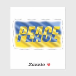 Adesivo Azul e Amarelo Ucrânia inspiram sem guerra de paz