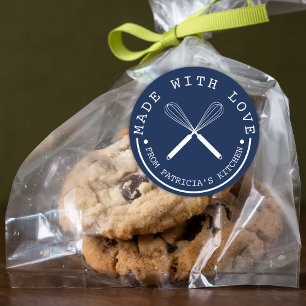 Adesivo Azul E Branco Da Cozinha Feita Com Amor