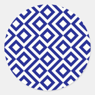 Adesivo Azul e Branco Meander