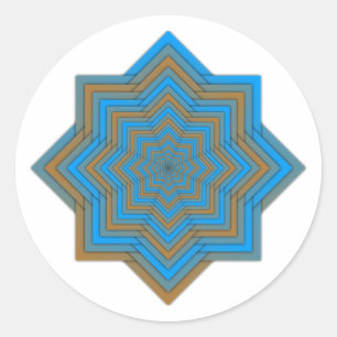 Adesivo Azul e Estrela de Brasa