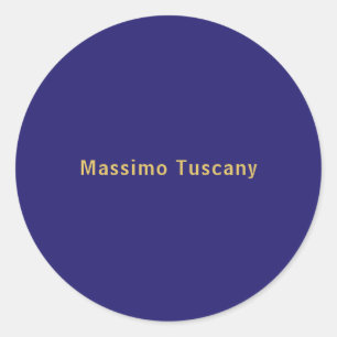 Adesivo Azul Escuro & Dourado Profissional Minimalista Mod