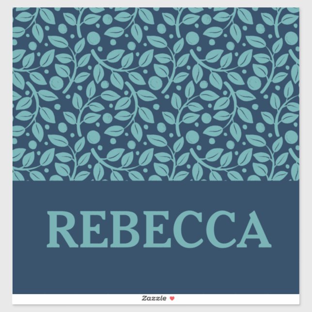 Adesivo Azul escuro e azul claro Pasta Folha (Folha)