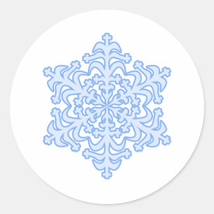 Adesivo Azul Gelo Delicado de Inverno Natal Floco de Neve