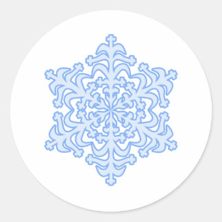 Adesivo Azul Gelo Delicado de Inverno Natal Floco de Neve