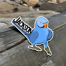 Adesivo Azul-índio, papagaio-do-pássaro Pet Nome Frio