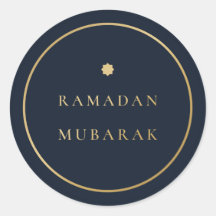 Adesivo Azul Marinho Dourado Elegante Ramadan Muba