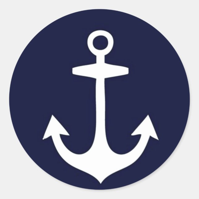 Adesivo Azul marinho e Branco Náutico Inspirado (Frente)