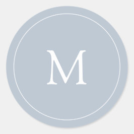 Adesivo Azul | Monograma de Casamento