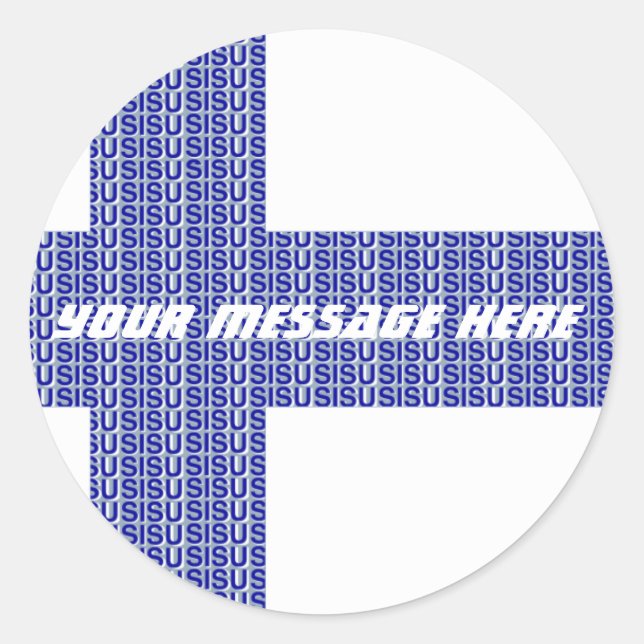 Adesivo Azul nórdico da bandeira de Finlandia em "Sisu (Frente)