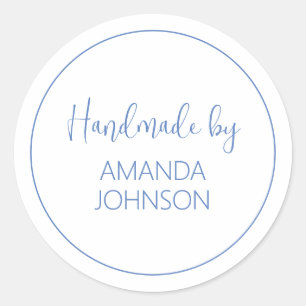 Adesivo Azul Personalizado Feito à Mão Por