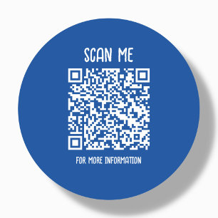 Adesivo Azul Real Verificação do código QR da empresa