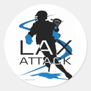 Adesivo Azul RELAXADO do ataque dos meninos do Lacrosse
