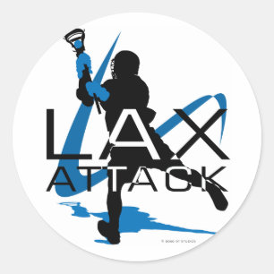 Adesivo Azul RELAXADO do ataque dos meninos do Lacrosse