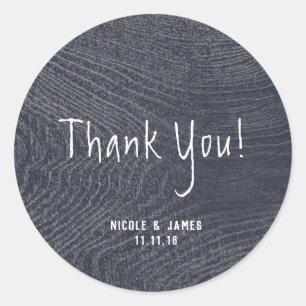 Adesivo Azul Rústico Grão de Madeira Minimalista Celebraçã