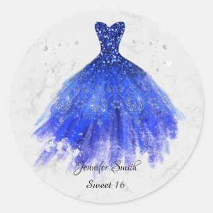 Adesivo Azul Sapphire Glitter Doce Dezesseis
