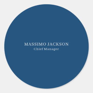 Adesivo Azul Simples Minimalista Moderno Profissional