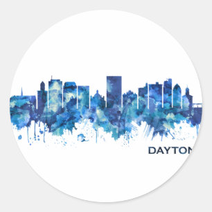 Adesivo Azul Skyline Dayton Ohio