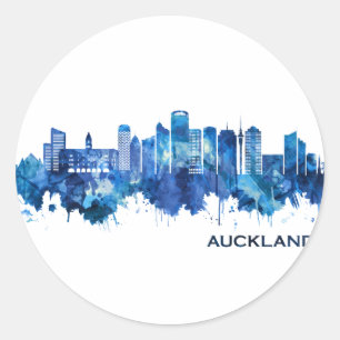 Adesivo Azul Skyline Nova Zelândia