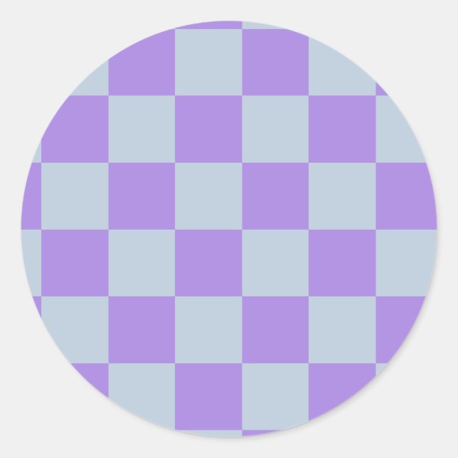Adesivo Azul suave e Lavanda verificados (Frente)