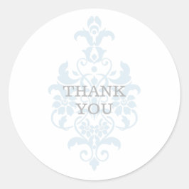 Adesivo Azul, Sutil Damasco, Obrigado, Stickers