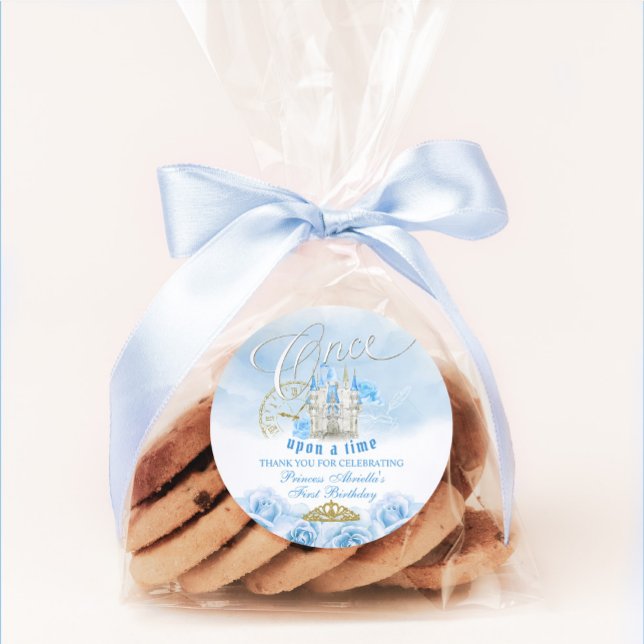 Adesivo Azul Uma Vez sobre uma Princesa do Tempo (Criador carregado)