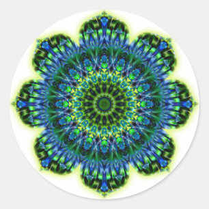 Adesivo Azul verde da mandala