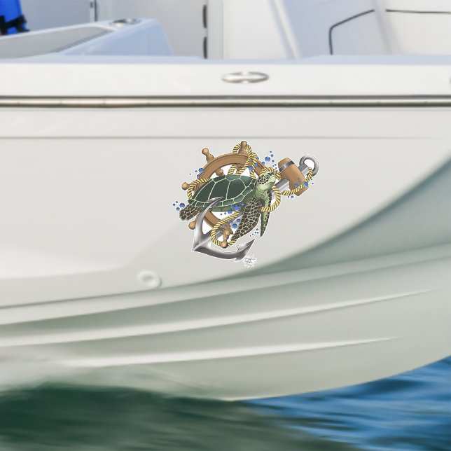 Adesivo Azul Verde-Tartaruga do Mar (Criador carregado)