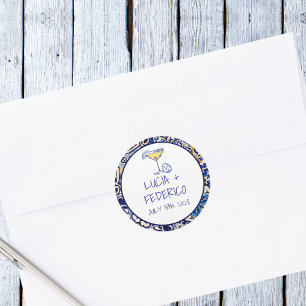 Adesivo Azulejo azul mediterrânico italiano Dolce Vita