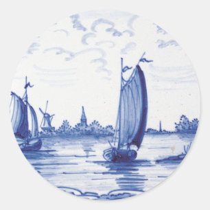 Adesivo Azulejo azul tradicional holandês
